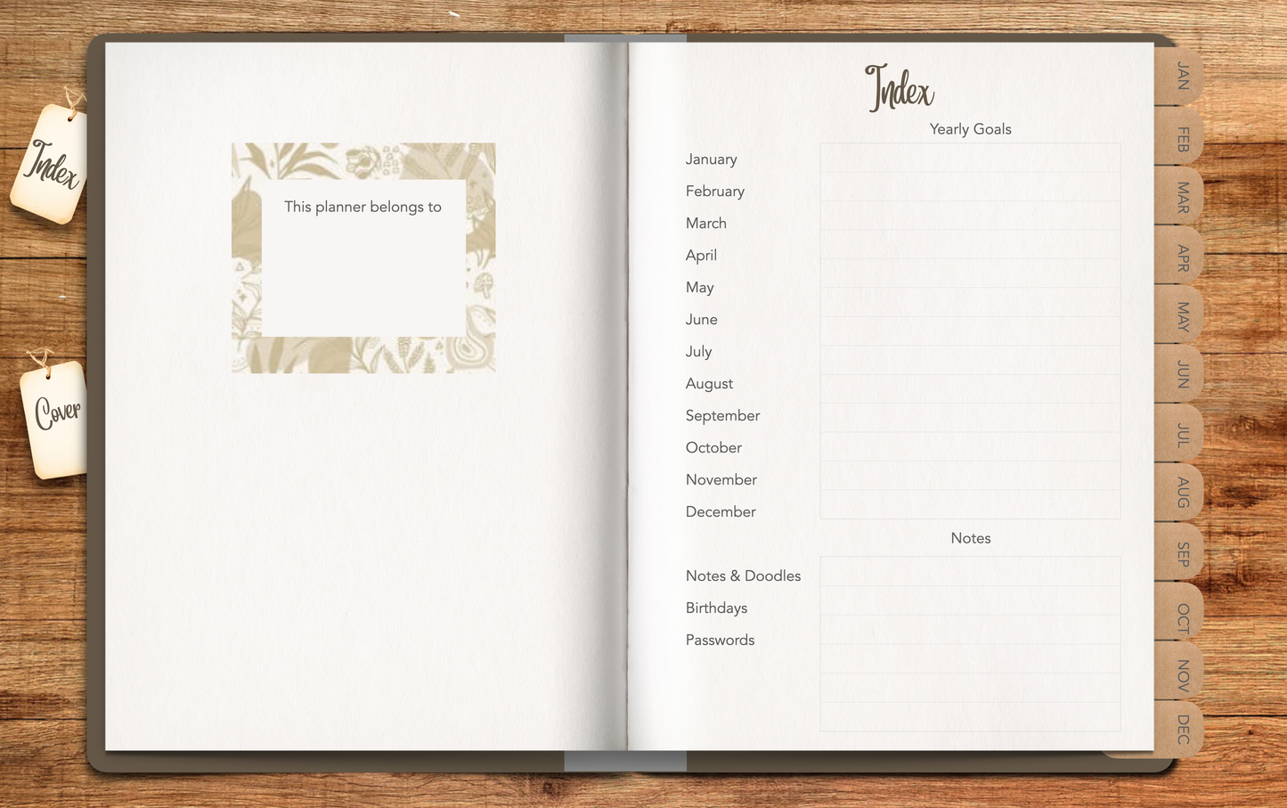 Rustic Planner 2023 PLR digital planner
