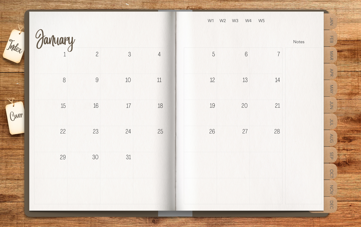 Rustic Planner 2023 PLR digital planner