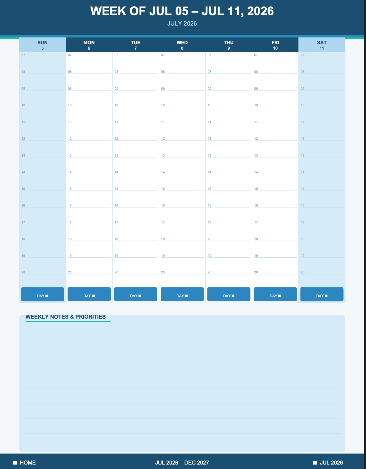 July 2026 - Dec 2027 Dated Digital Planner for GoodNotes, Notability & iPad — Daily, Weekly, Monthly with Hyperlinks