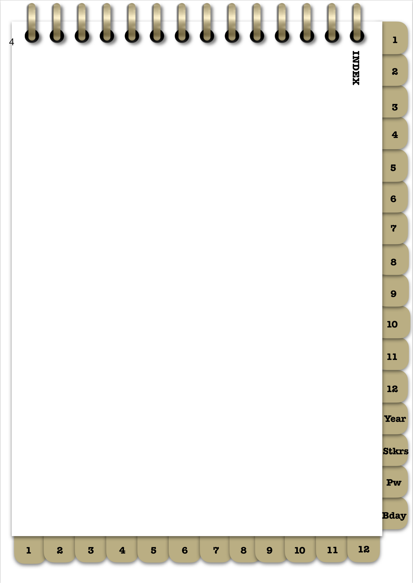 Digital bullet journal for GoodNotes, minimal design with hyperlinks, iPad journal