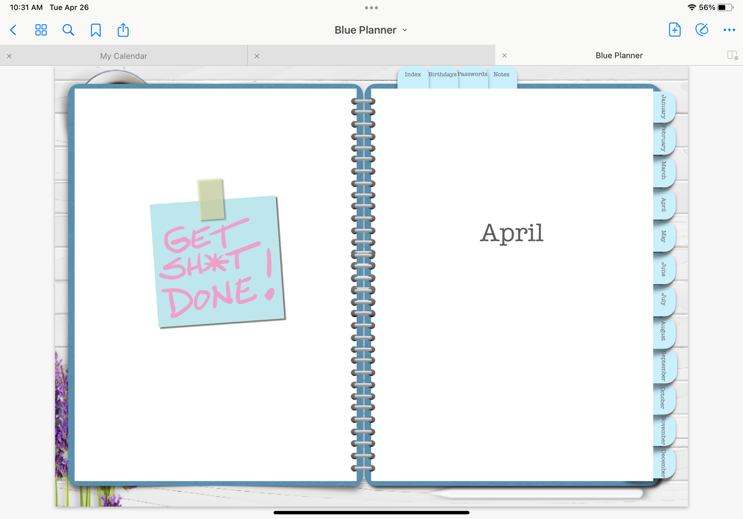 Undated Digital Planner, GoodNotes Planner, Weekly Planner, iPad Planner