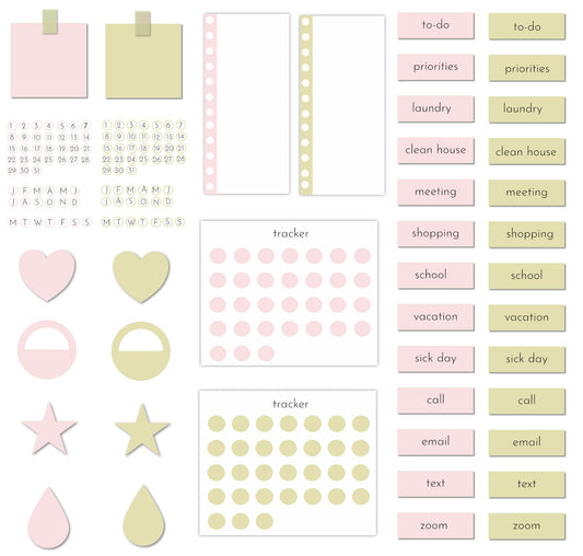 Digital Planner Stickers, GoodNotes Planner Stickers, iPad Planner