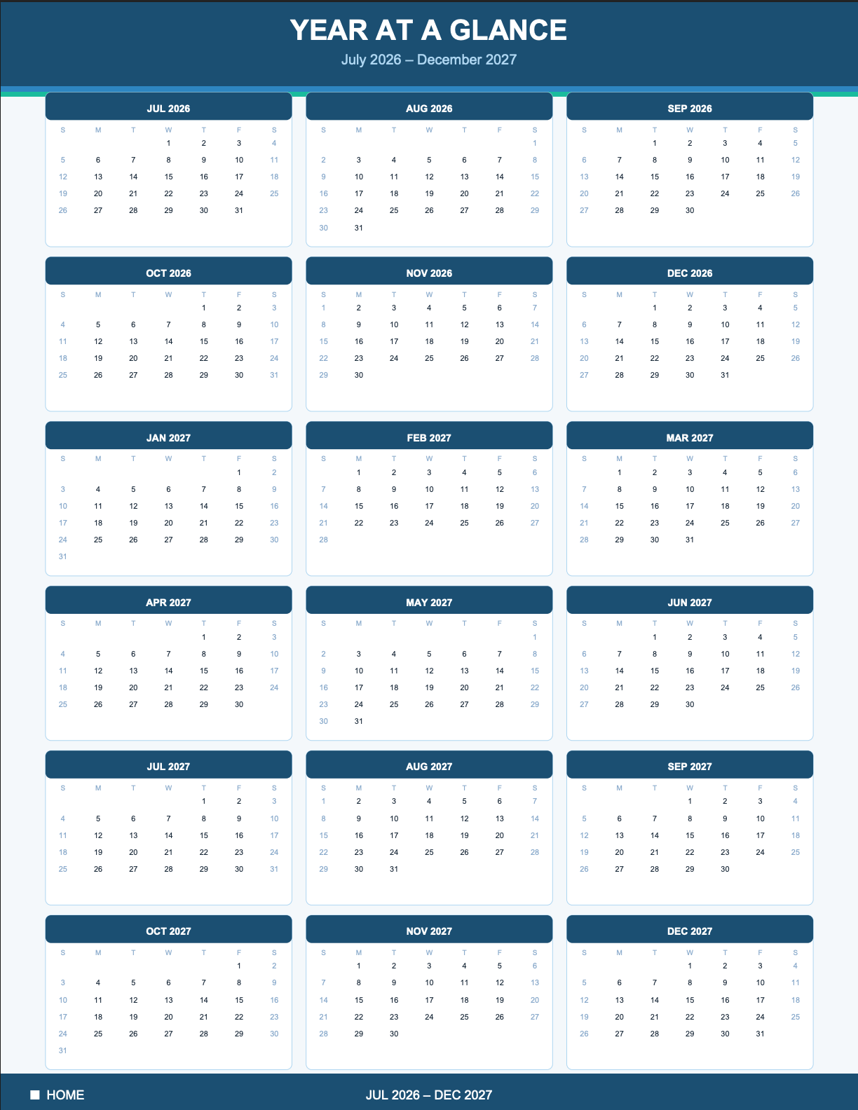 July 2026 - Dec 2027 Dated Digital Planner for GoodNotes, Notability & iPad — Daily, Weekly, Monthly with Hyperlinks
