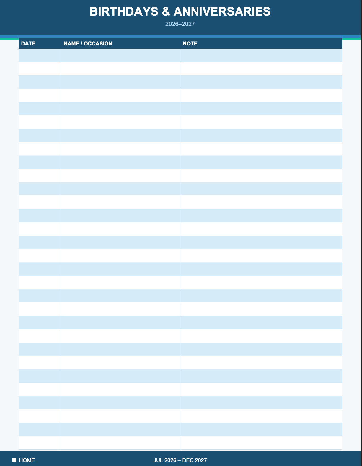 July 2026 - Dec 2027 Dated Digital Planner for GoodNotes, Notability & iPad — Daily, Weekly, Monthly with Hyperlinks