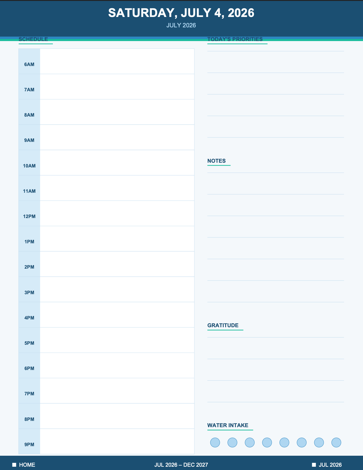 July 2026 - Dec 2027 Dated Digital Planner for GoodNotes, Notability & iPad — Daily, Weekly, Monthly with Hyperlinks