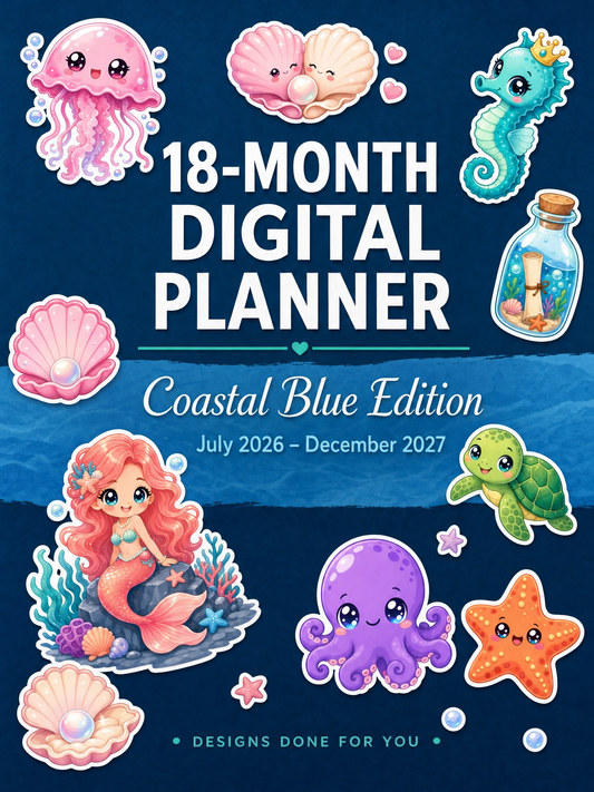July 2026 - Dec 2027 Dated Digital Planner for GoodNotes, Notability & iPad — Daily, Weekly, Monthly with Hyperlinks