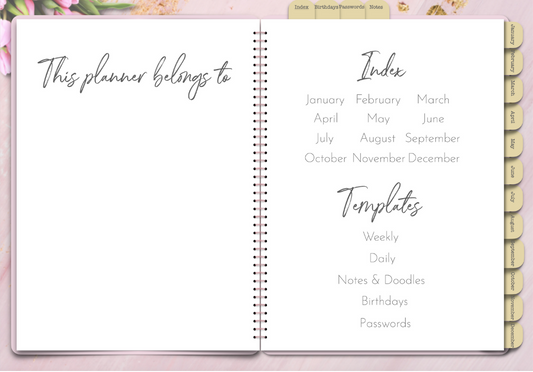 Undated Digital Planner, GoodNotes Planner, Weekly Planner, iPad Planner